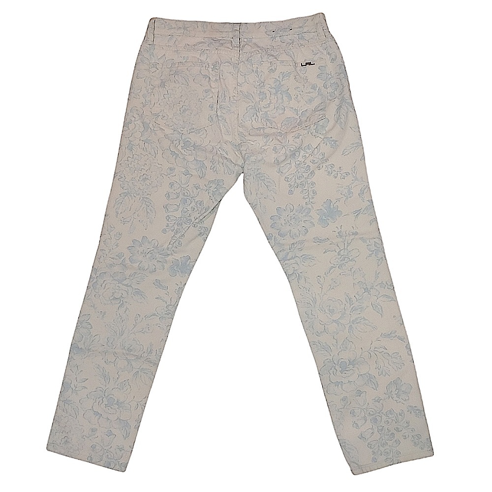 Lauren Ralph Lauren off white floral jean size 8 - Picture 3 of 5